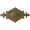 Ekena Millwork Quentin Ceiling Medallion, Hand-Painted Mississippi Mud Crackle, 23 1/2"W x 12 1/4"H x 1 1/2"P CM23RO1MMC - alternate 1
